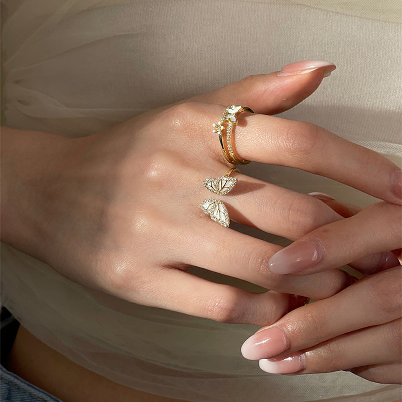 Mother of Pearls Butterfly Ring