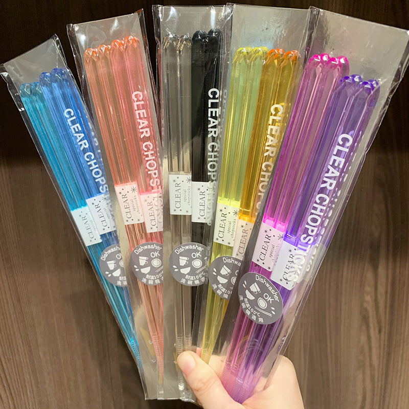 Candy Color Transparent Chopsticks