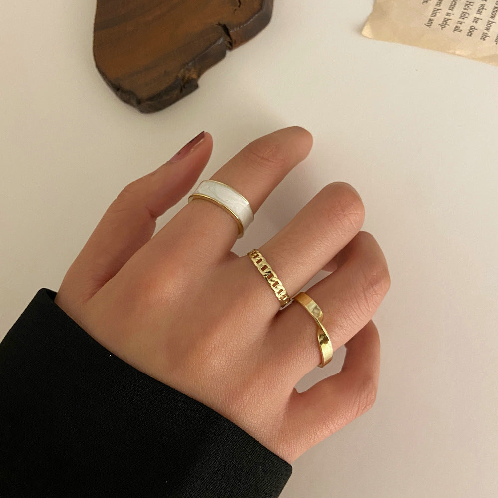 3Pcs Minimal Ring Set