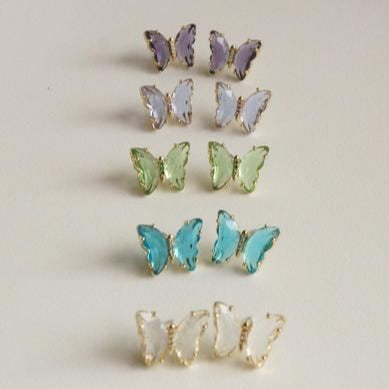 Crystal Butterfly Earstuds