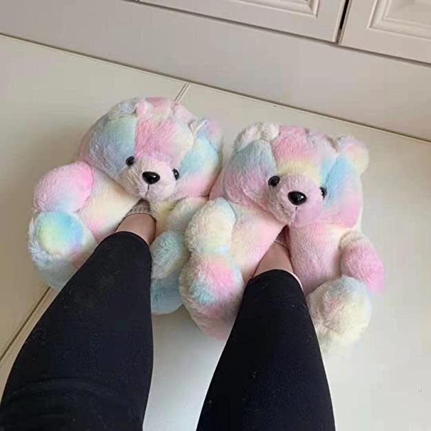 Teddy Bear Fur Slippers