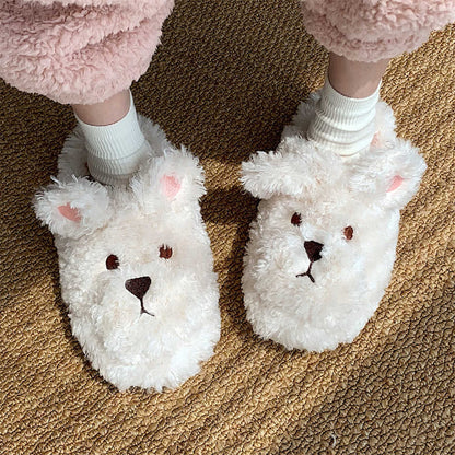 Plush Dog Ears Slippers