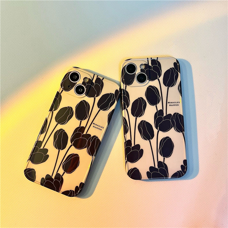 Black Tulip Phone Case