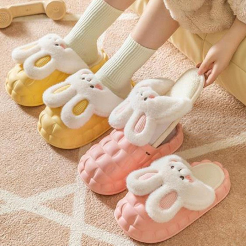 Fuzzy Cute Rabbit Slippers