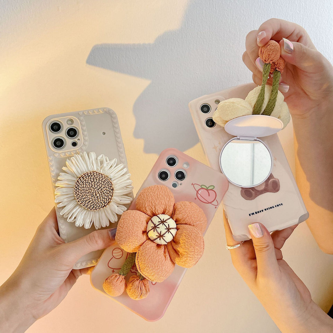 Flip Flower Mirror Pop-Socket