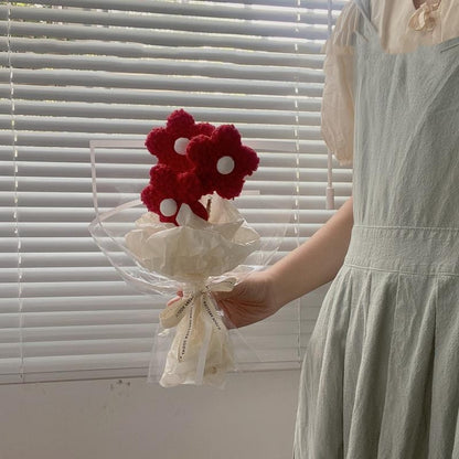 Plush Crochet Roses Bouquet