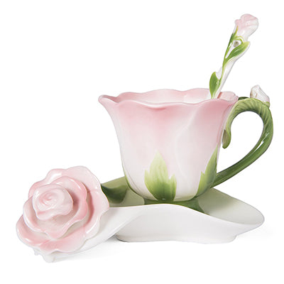 Flower Enamel Ceramic Mug