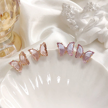 Crystal Butterfly Earstuds