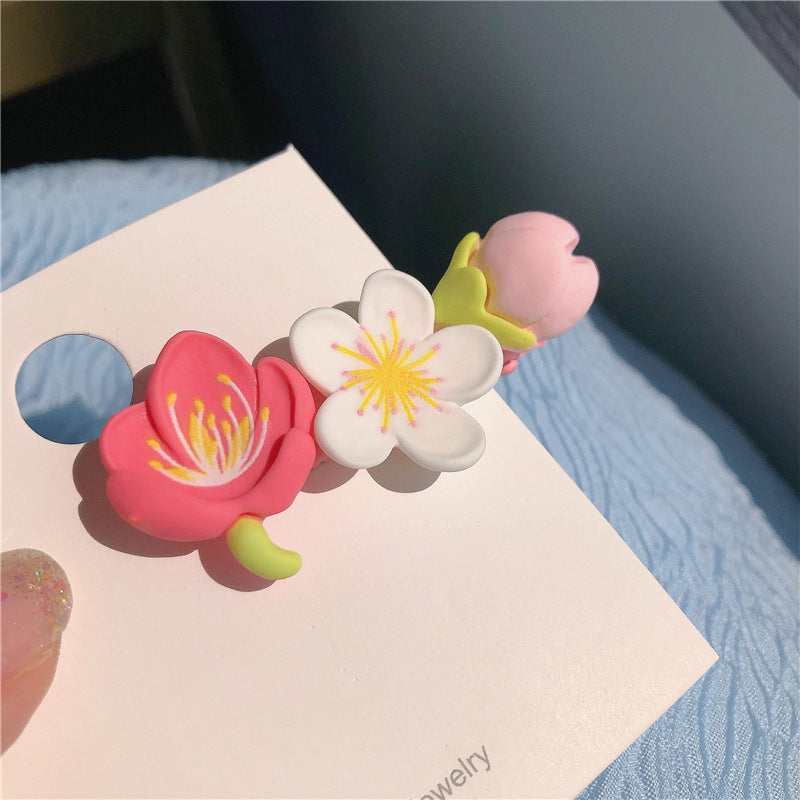 Pink Sakura Peach Hair Clip