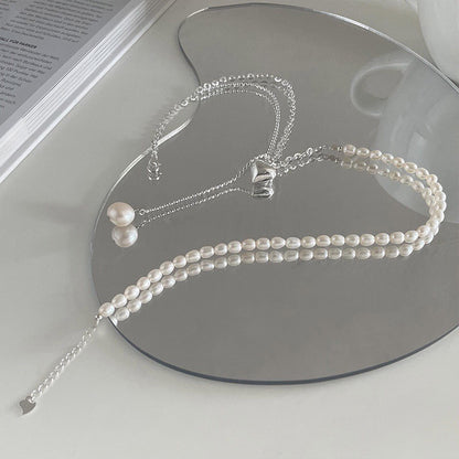 Heart &amp; Pearl Necklace