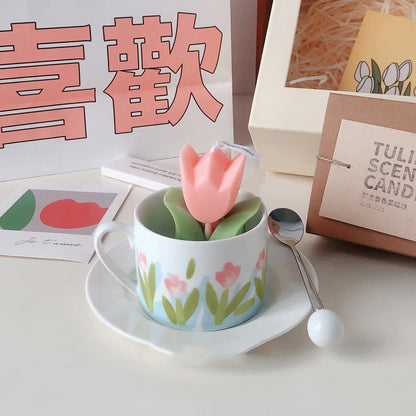 Tulip Coffee Cup And Saucer