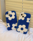 Plush Blue Flower Phone Case