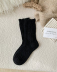 Diamond-shaped Wool Mid-thigh Socks