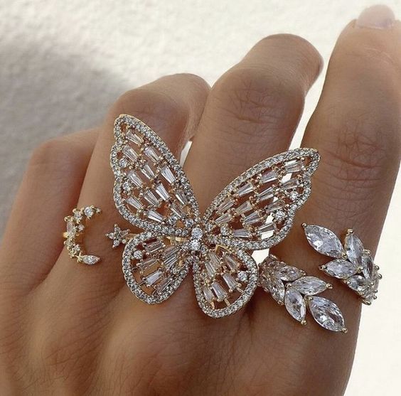 Butterfly Diamond Ring