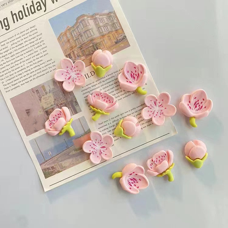 Flower Resin Refrigerator Magnets Set