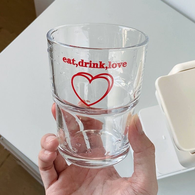 Eat, Drink, Love Cup with Straw