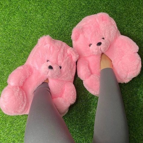 Teddy Bear Fur Slippers