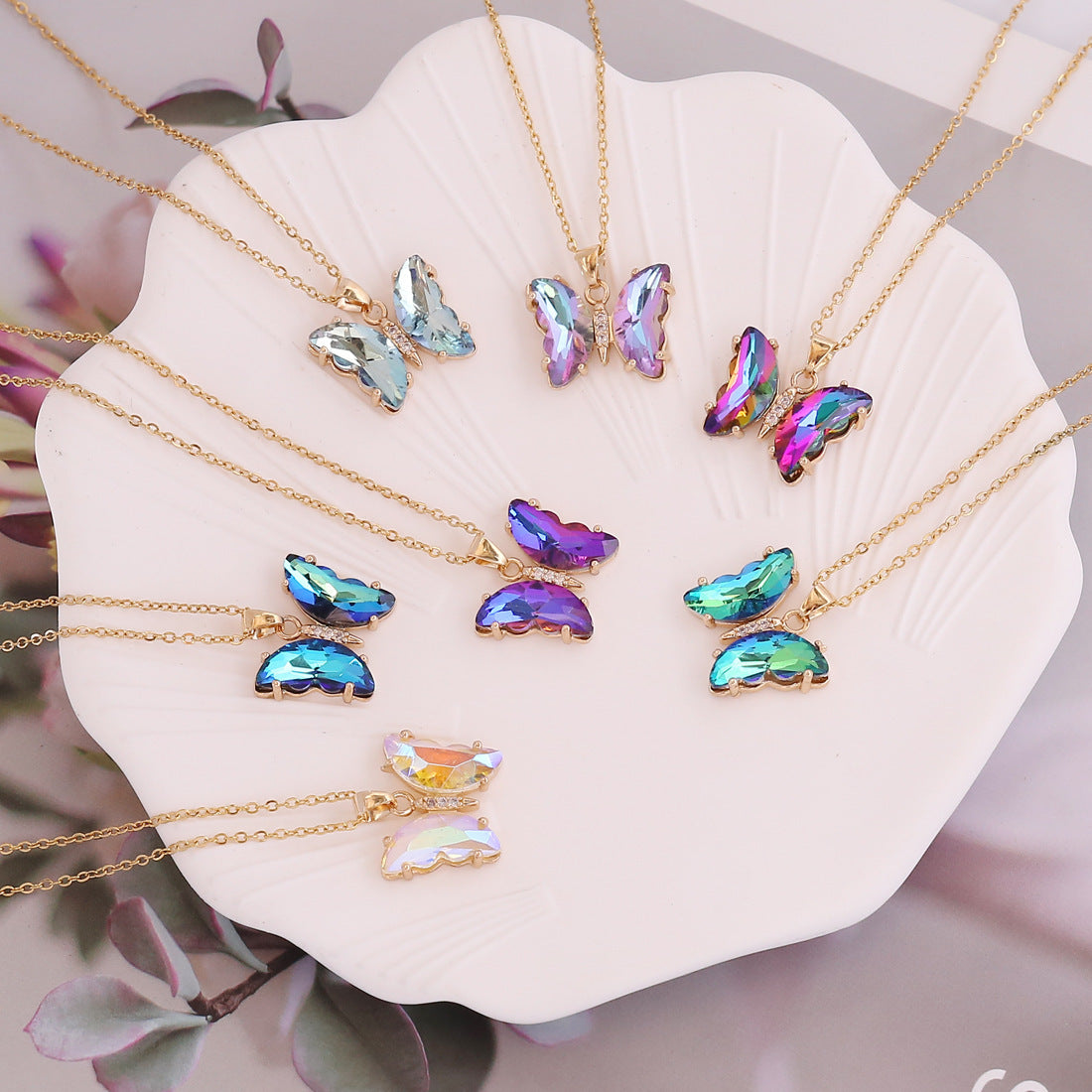 Gradient Butterfly Necklace