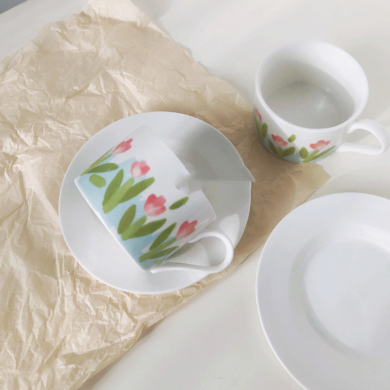 Tulip Coffee Cup And Saucer