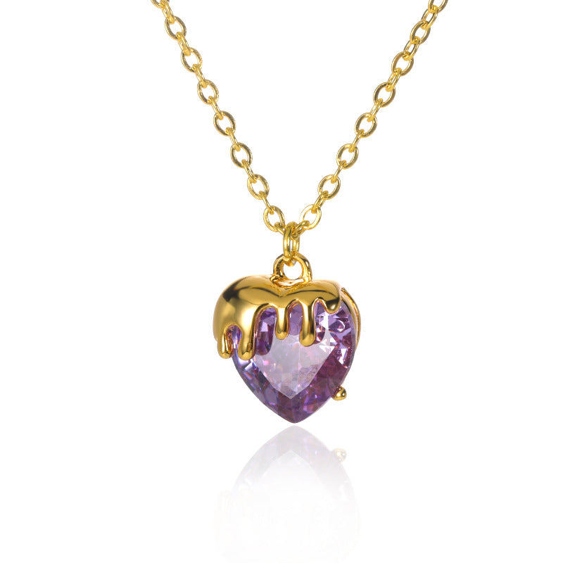 Dripping Heart Necklace