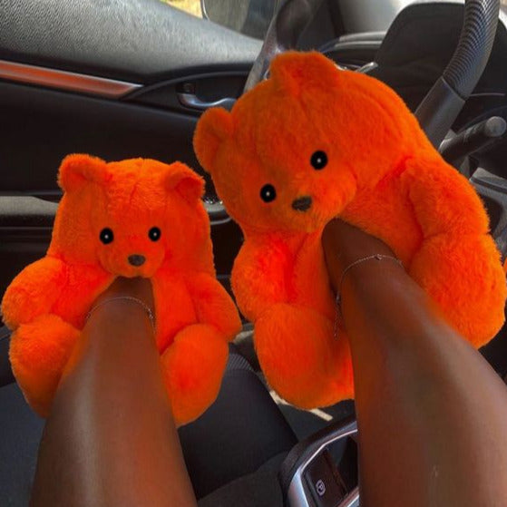 Teddy Bear Fur Slippers