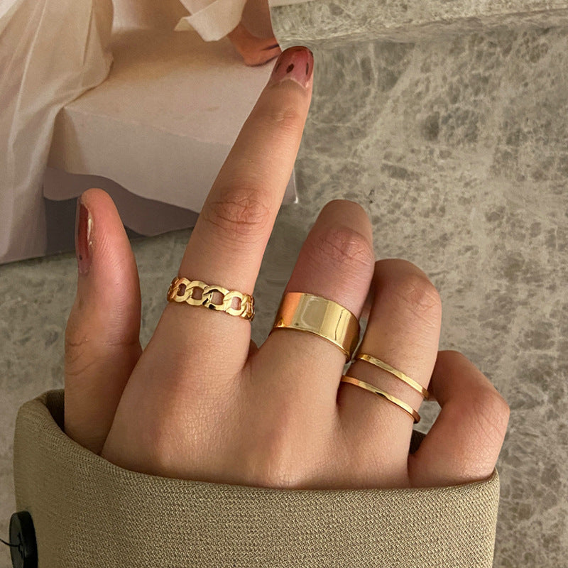 3Pcs Minimal Ring Set