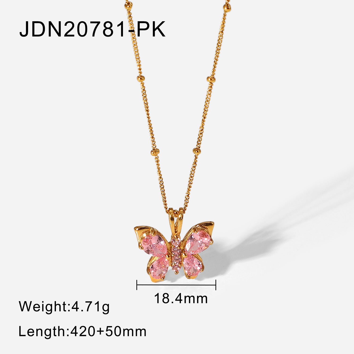 Butterfly Shaped Pendant Necklace