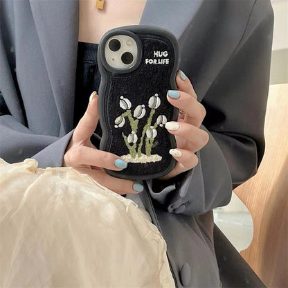 Small Tulip Embroidered Phone Case