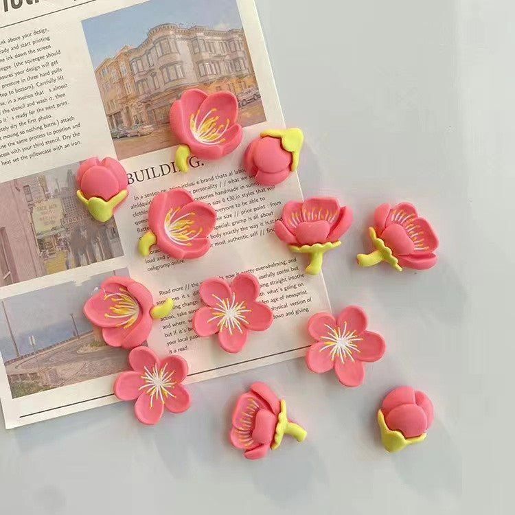 Flower Resin Refrigerator Magnets Set