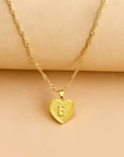 Vintage Initial Heart Necklace