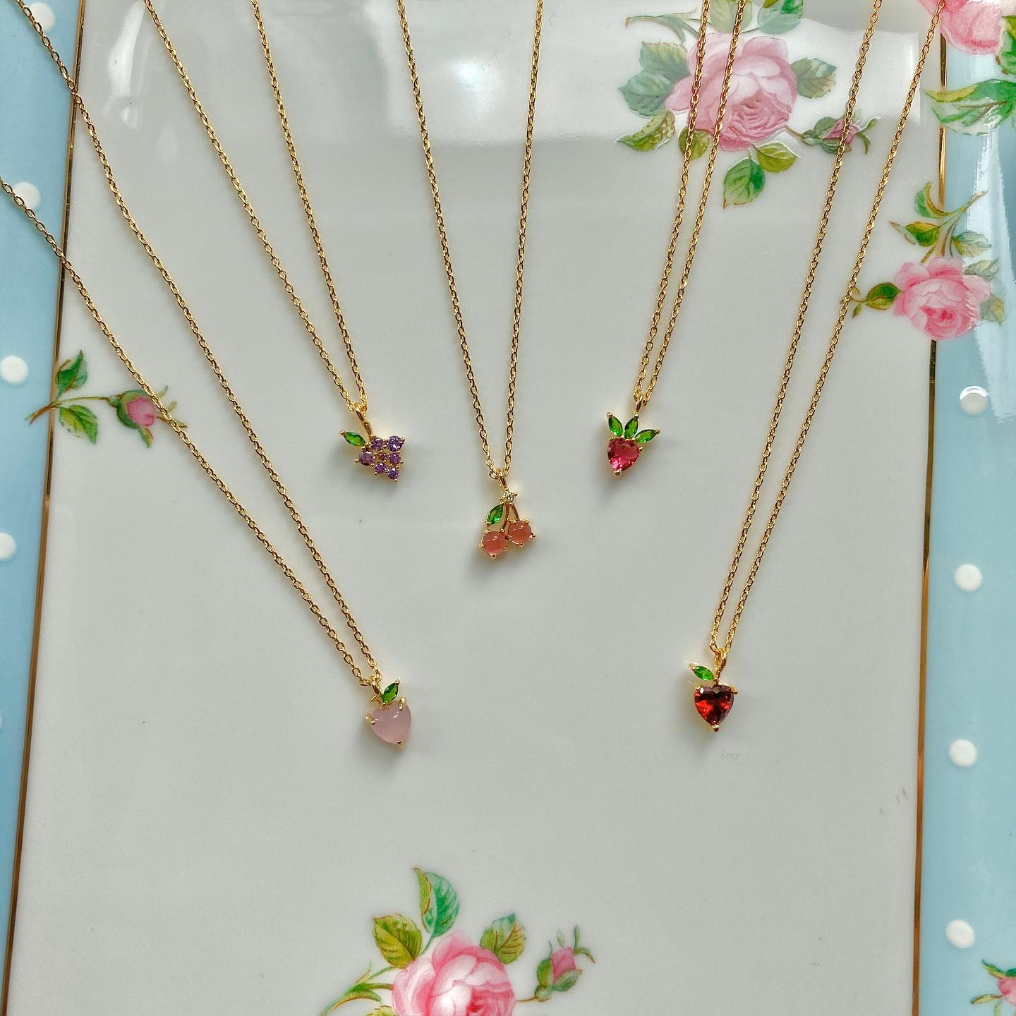 Tropical Fruit Pendant Necklace