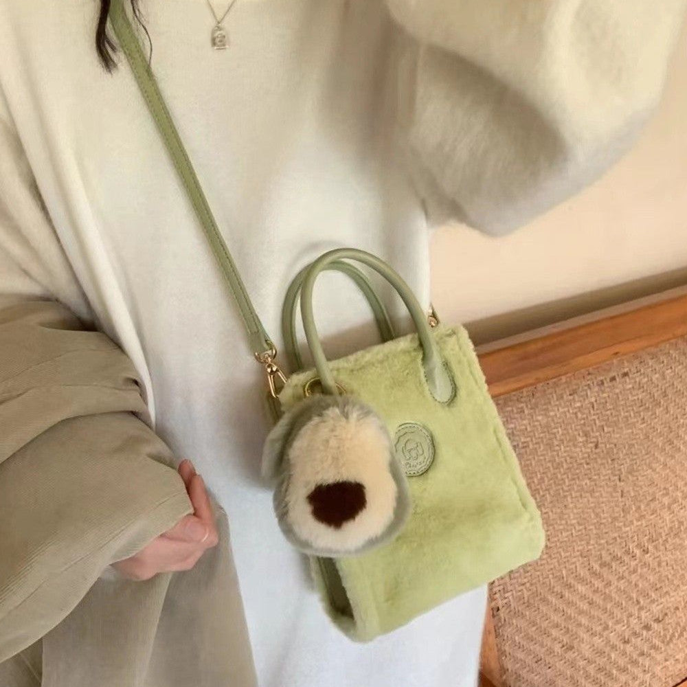 Avocado Plush Shoulder Bag