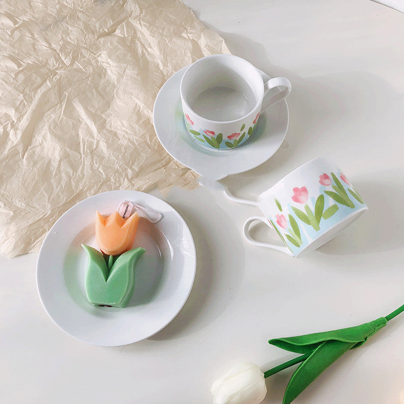 Tulip Coffee Cup And Saucer