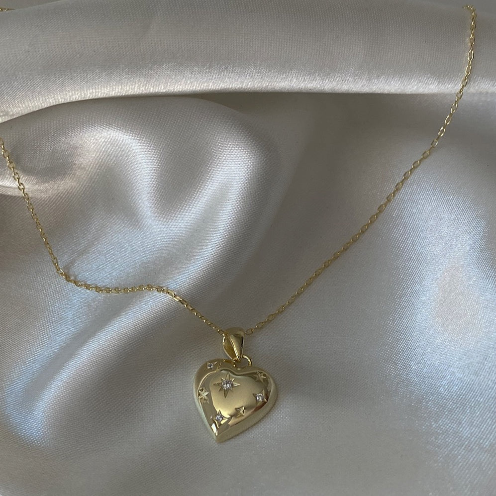 Dainty Heart Star Necklace