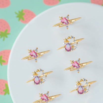 Star and Moon Rings