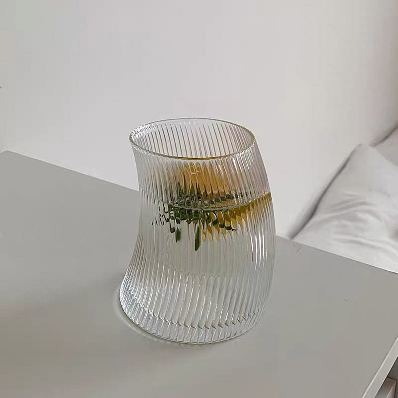 Crescent Moon Glass Tilted Cup