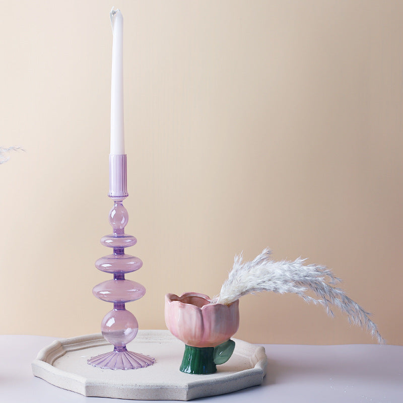 Lilac Candle Holder &amp; Vase