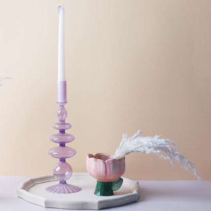 Lilac Candle Holder &amp; Vase