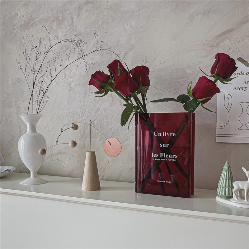 Acrylic Book Shape Vase