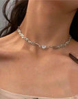 Crystal Love Heart Choker