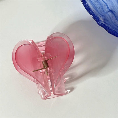 Heart Transparent Claw Clip