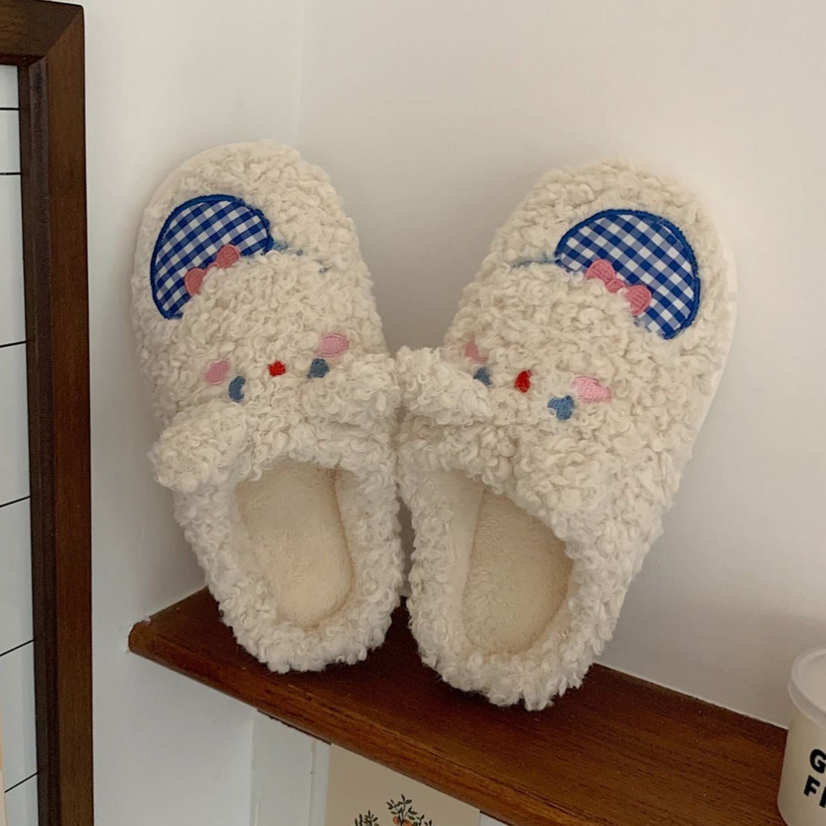 Cute Plush Bunny Slippers