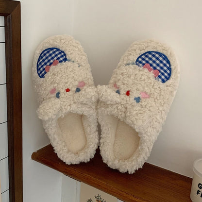 Cute Plush Bunny Slippers