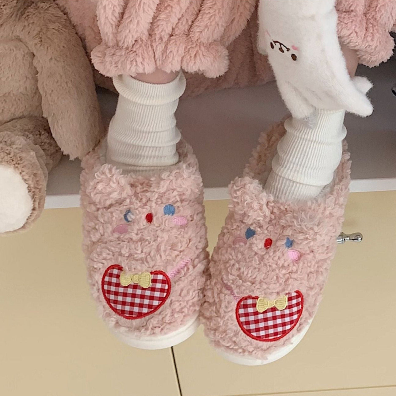 Cute Plush Bunny Slippers