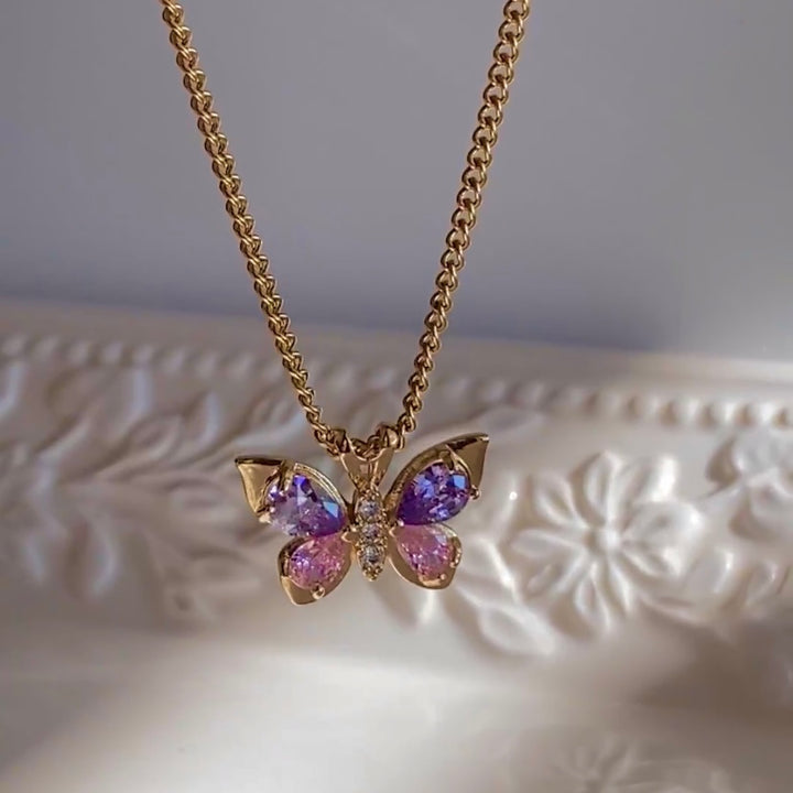 Crystal Butterfly Necklace