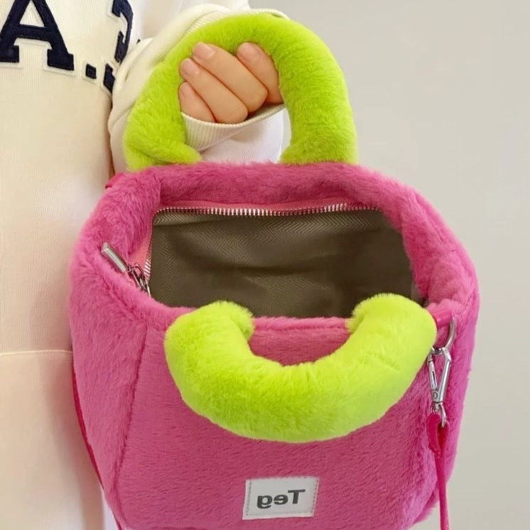 Colorful Plush Handbags