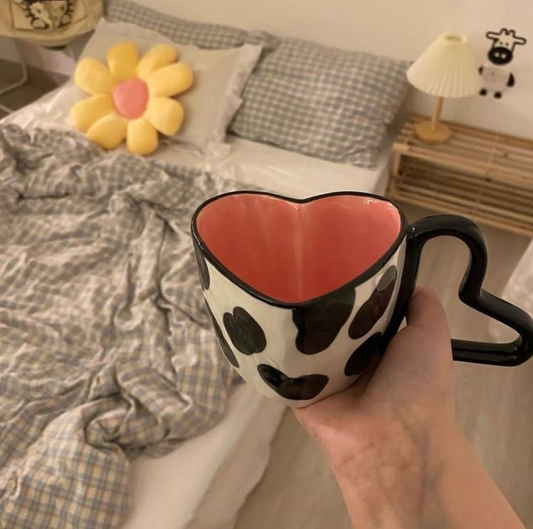 Heart-Shaped Ceramic Mugs