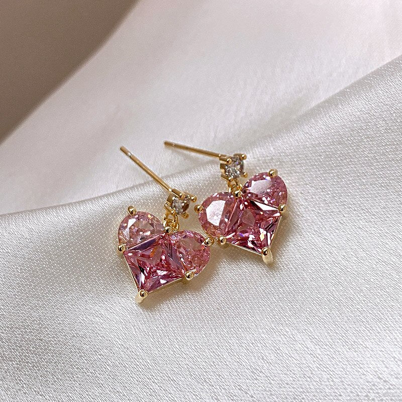 Pink Love Stud Earrings