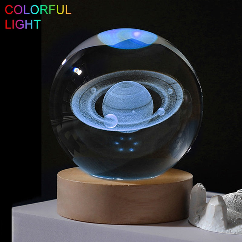 3D Laser Engraved Solar System Ball