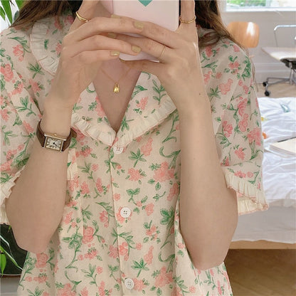 Floral Short Sleeve Shorts PJ